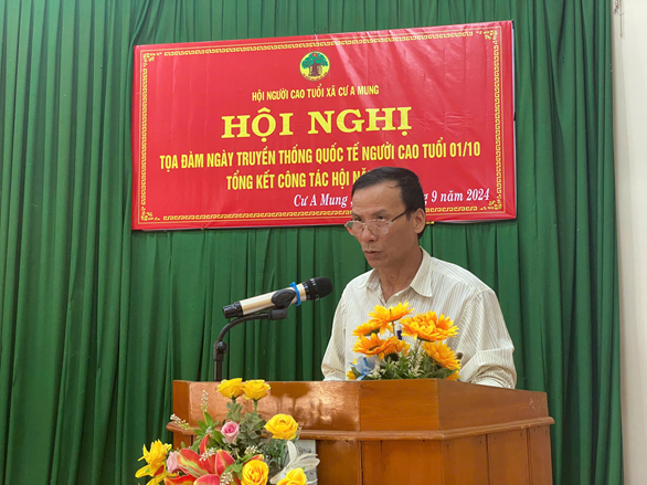 Hội người cao tuổi xã Cư a Mung kỷ niệm ngày Quốc tế người cao tuổi và tổng kết công tác hội